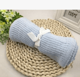 Giol Me Num Newborn Baby Blankets Super Soft Cotton Crochet Summer Candy Color Prop Crib Casual Sleeping Bed Supplies Hole Wrap - Almoni Express