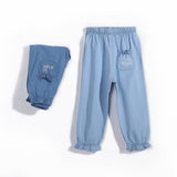 Girls' Denim Anti-mosquito Trousers With Feet - Almoni Express