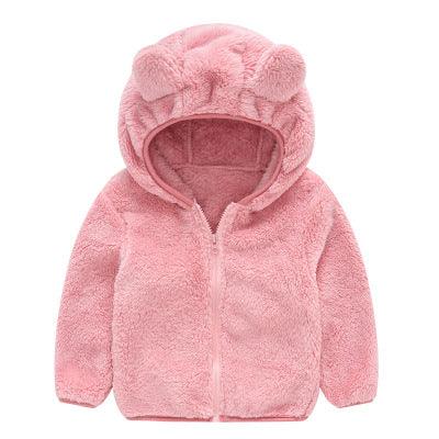 Girls faux fur winter jacket - Almoni Express