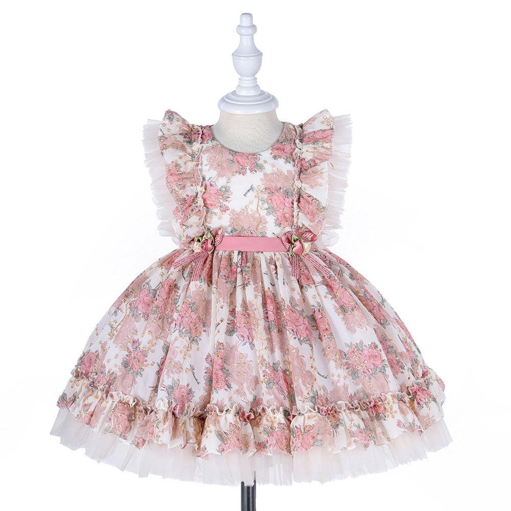 Girls Princess Dress Host Flower Girl - Almoni Express