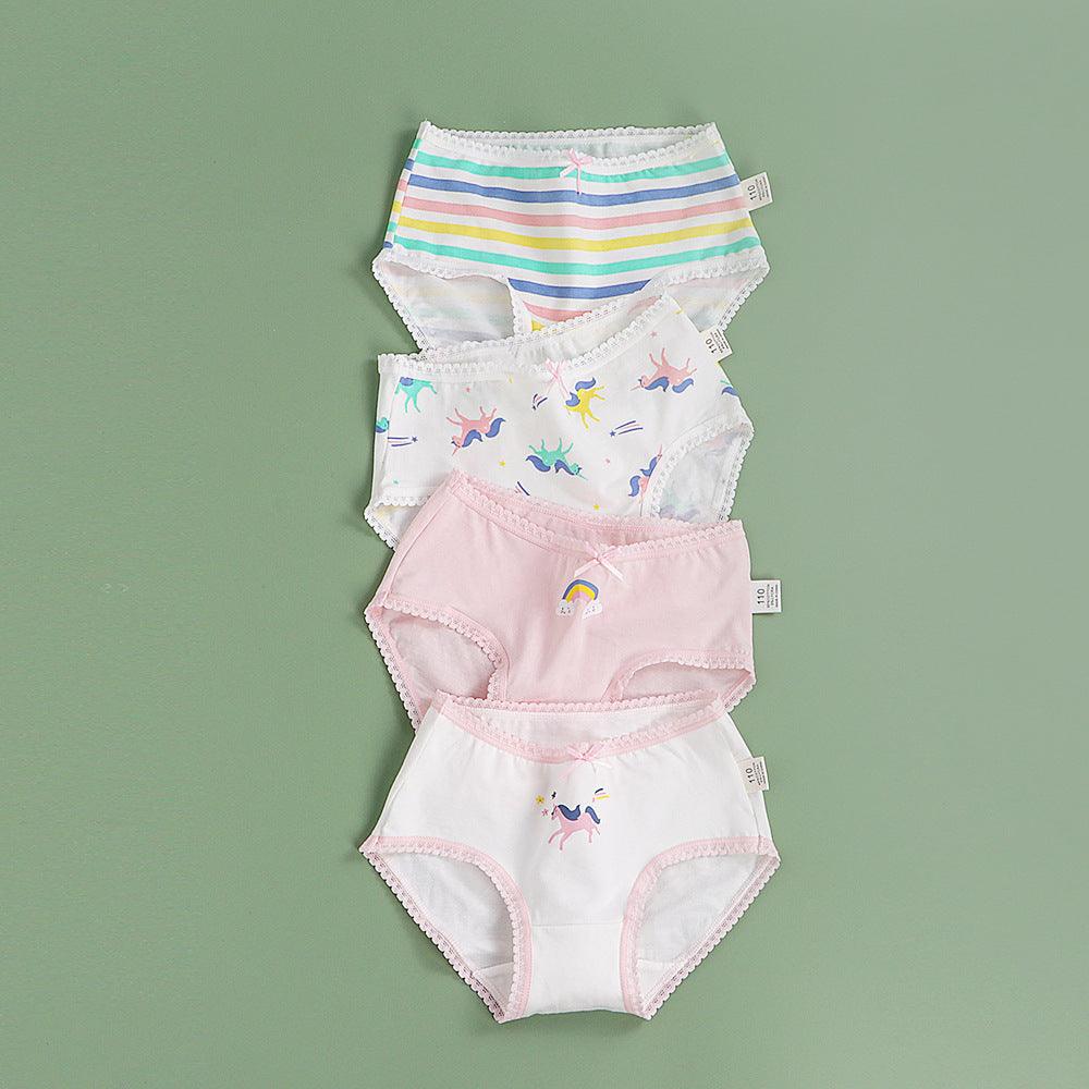 Girls' Underwear Children's Briefs Pure Cotton - Almoni Express