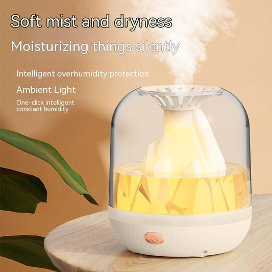 Household Large Capacity Charging Humidifier Flame Aroma Diffuser - Almoni Express