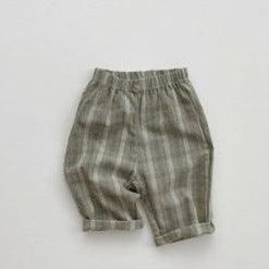 Ins Korean Babies' Trousers Plaid Pants - Almoni Express