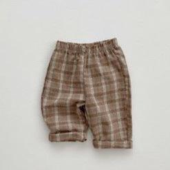 Ins Korean Babies' Trousers Plaid Pants - Almoni Express