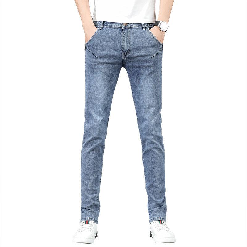 Jeans Men's Korean-style Slim Fit Stretch Skinny Trousers - AL MONI EXPRESS