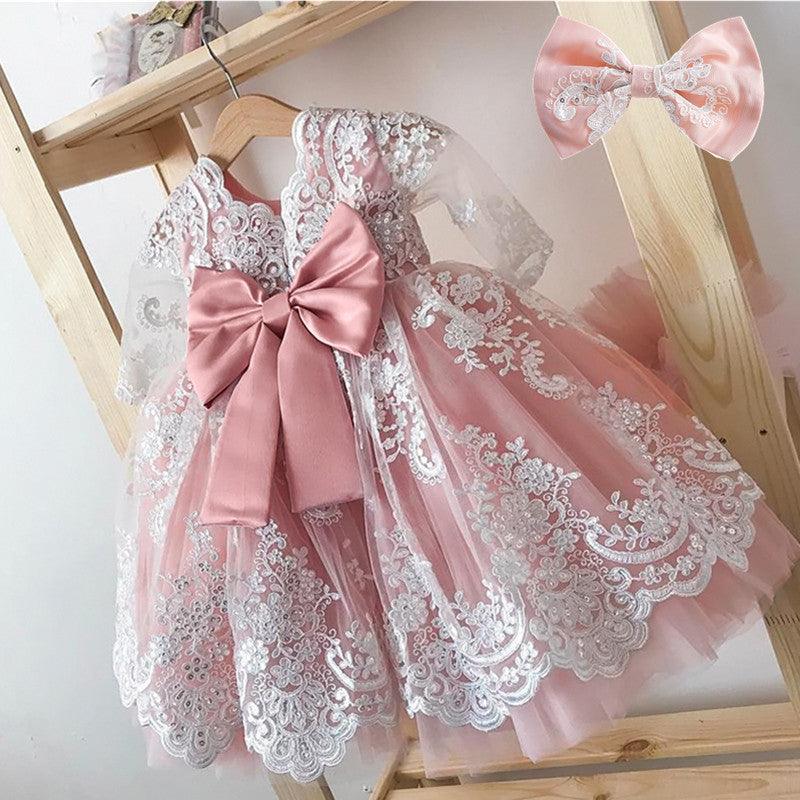 M Baby Girl Year Birthday Dress Newborn Christening Gown - Almoni Express