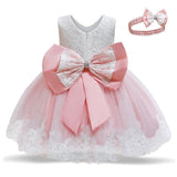 M Baby Girl Year Birthday Dress Newborn Christening Gown - Almoni Express