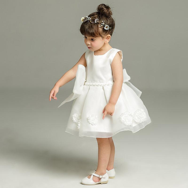 Maggie baby girl baby banquet Wedding Dress Skirt Girl Flower Princess Wedding Dress Dress Tutu - Almoni Express