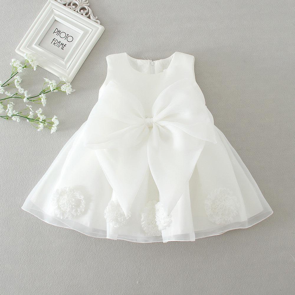 Maggie baby girl baby banquet Wedding Dress Skirt Girl Flower Princess Wedding Dress Dress Tutu - Almoni Express