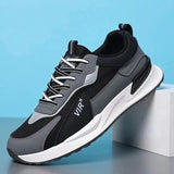 Men's Color Block Mesh Shoes Fashion Casual Lace-up Sneakers Outdoor Breathable Running Sports Shoes - AL MONI EXPRESS