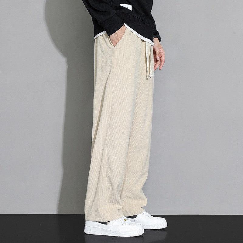 Men's Pants Loose Casual Wide-leg Trousers - Almoni Express