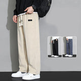 Men's Pants Loose Casual Wide-leg Trousers - Almoni Express