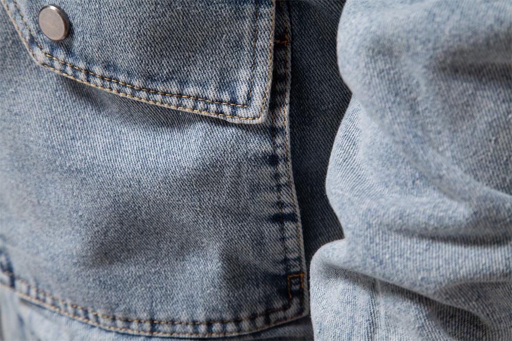 Men's Plush Denim Jacket In European Size - AL MONI EXPRESS