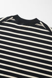 Men's Pure Cotton Contrast-color Striped Long-sleeved T-shirt - AL MONI EXPRESS