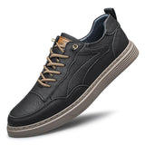 Men's Round Toe Board Cowhide Breathable Shoes - AL MONI EXPRESS