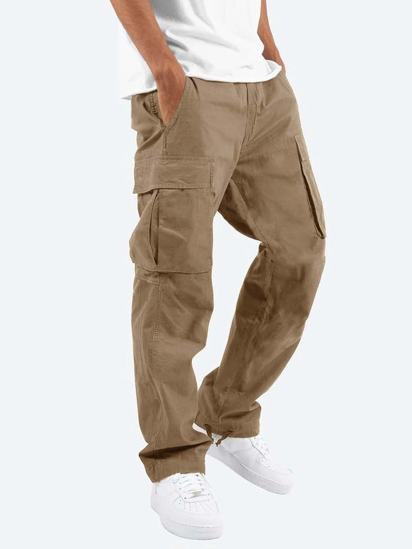 Men's Workwear Drawstring Multi-pocket Casual Pants - AL MONI EXPRESS