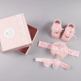 New baby hair accessories socks and shoes set box - Almoni Express