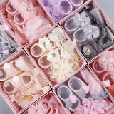 New baby hair accessories socks and shoes set box - Almoni Express