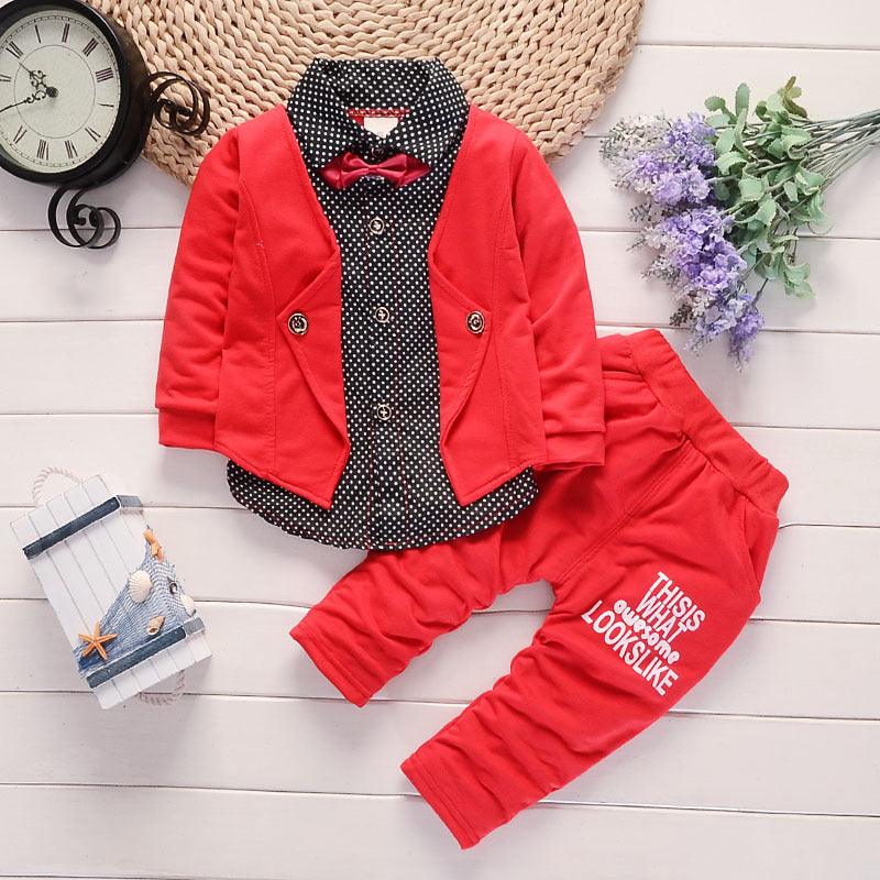 New Design Toddler Boys Casual Suit Set Boys Clothes Set Printed Suit Infant Boys Children Clothing Set - Almoni Express