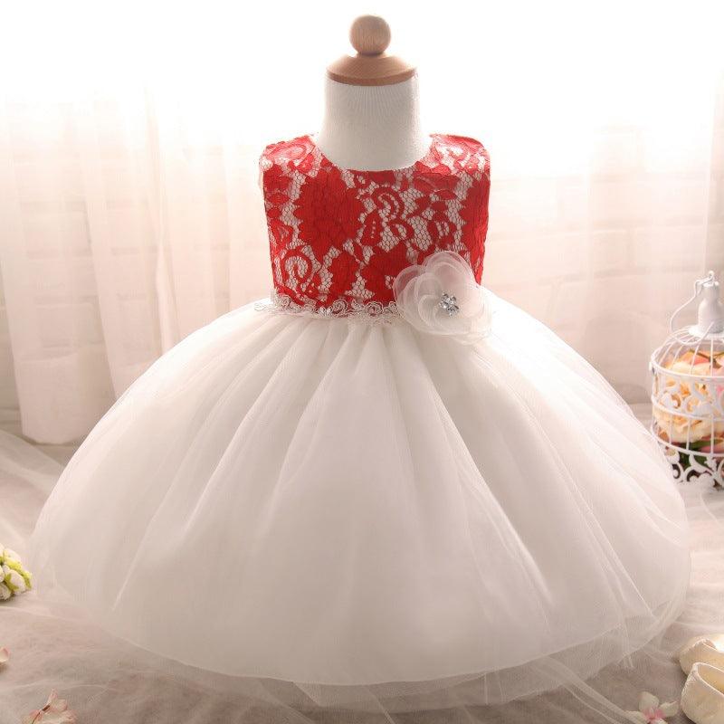 new European girls retro lace dress baby dress skirts wholesale baby full moon4 - Almoni Express