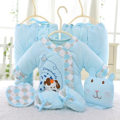 New Six-piece newborn baby cotton suit - Almoni Express