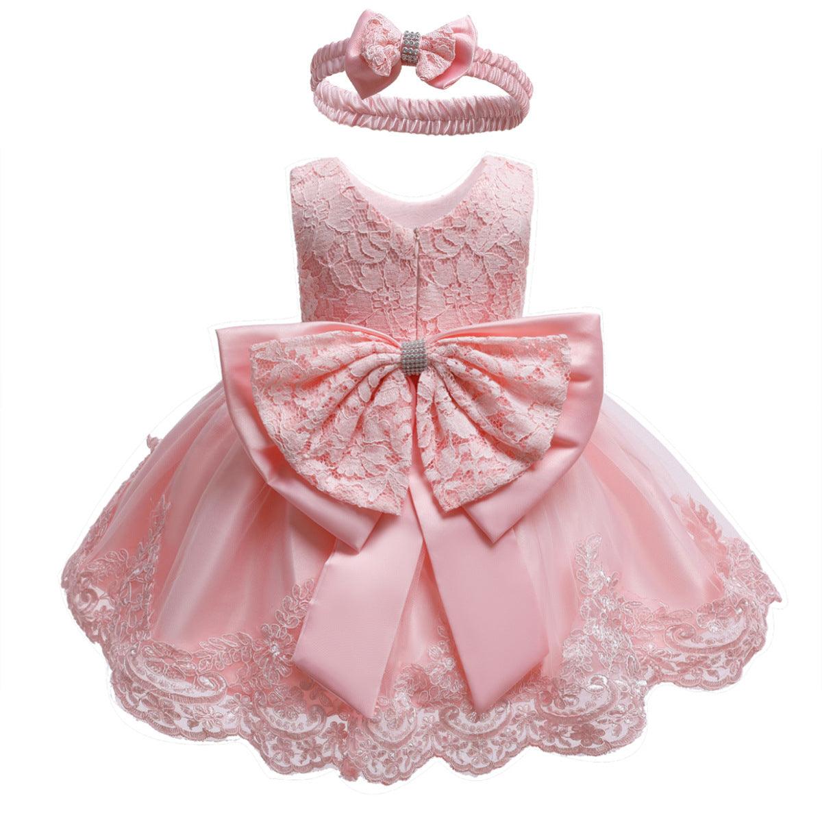 New wedding flower girl holiday celebration dress - Almoni Express