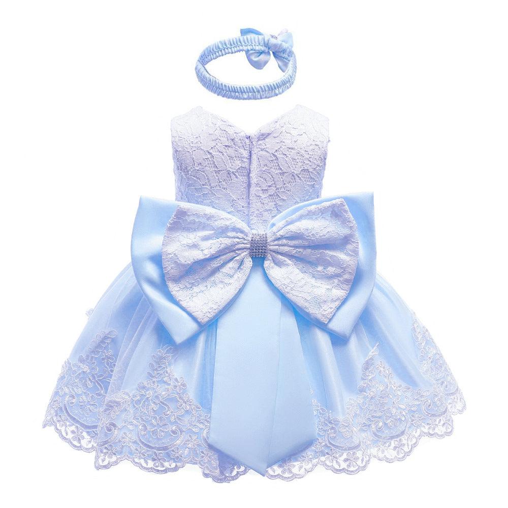 New wedding flower girl holiday celebration dress - Almoni Express