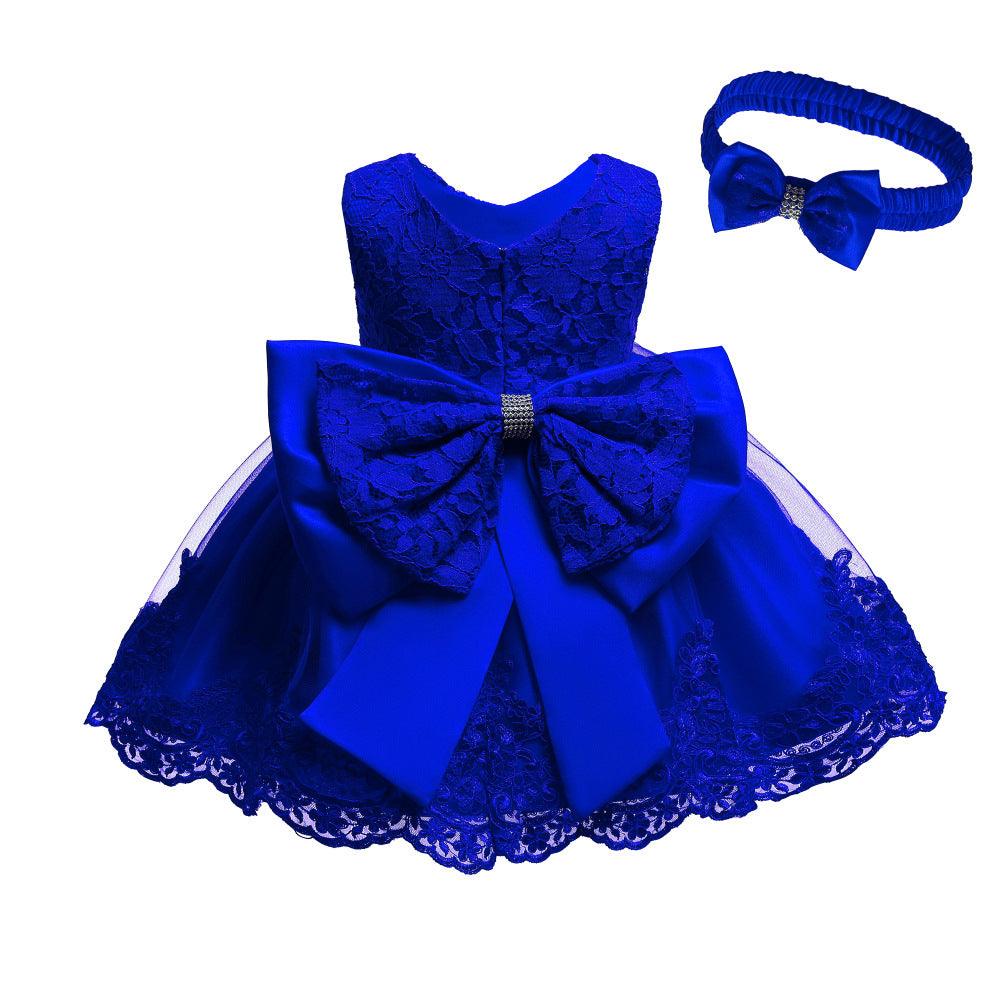 New wedding flower girl holiday celebration dress - Almoni Express