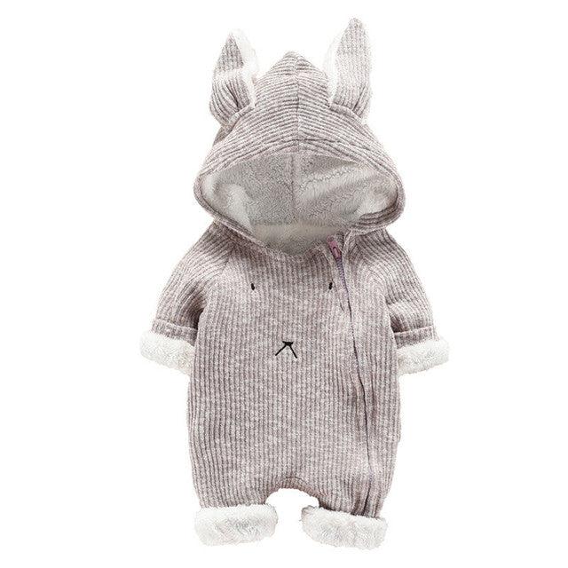 Newborn Baby Boy Girl Kids Hooded Romper Jumpsuit Bodysuit Clothes Outfits - Almoni Express