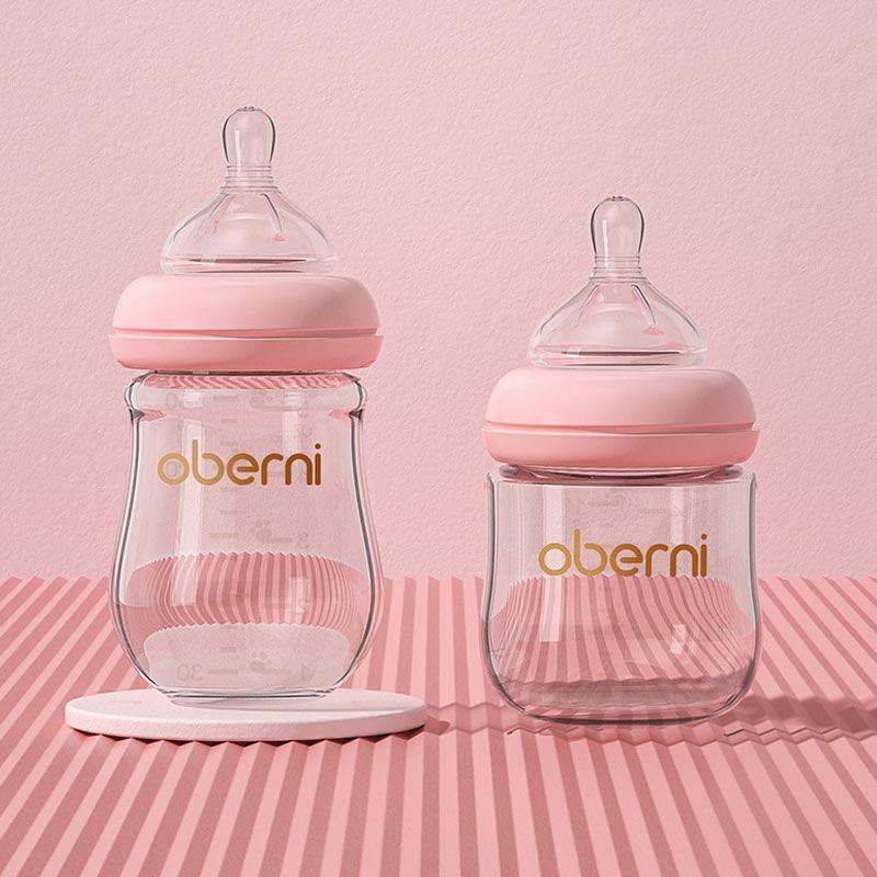 Newborn Wide-bore Glass Bottle 120/150ML - Almoni Express