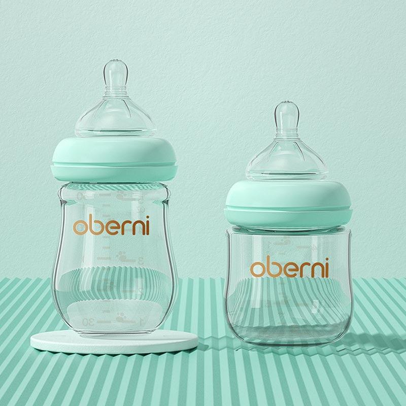 Newborn Wide-bore Glass Bottle 120/150ML - Almoni Express