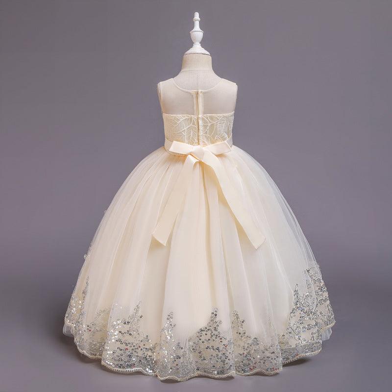 Party 3D Lace Flower Girl Wedding Dress - Almoni Express