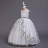 Party 3D Lace Flower Girl Wedding Dress - Almoni Express