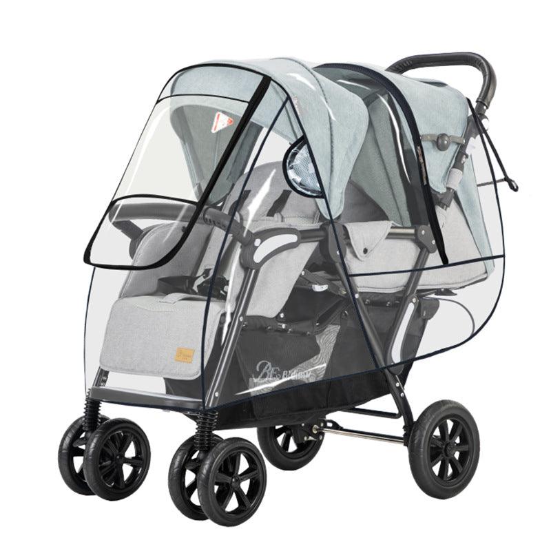 Rain Cover For Twin Stroller In Front And Rear Seats - Almoni Express