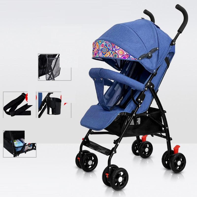 Sit And Lie Down Baby Portable Folding Simple Trolley - Almoni Express