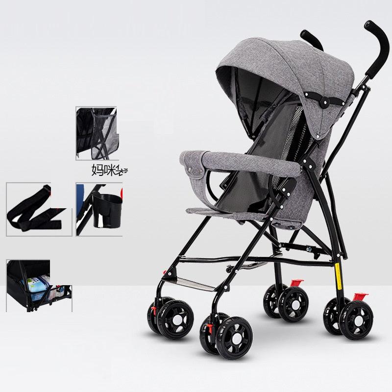 Sit And Lie Down Baby Portable Folding Simple Trolley - Almoni Express