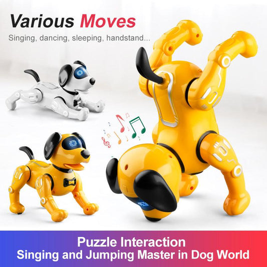 Smart Remote Control Robot Dog Children's Early Educational Toy Parent-Child Puzzle Interaction Electronic Pet Sing Dog Kid Gift - Almoni Express