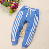 Spring And Autumn Children'S Casual Sports Pants Three-Bar Stretch Cotton Children'S Trousers - Almoni Express