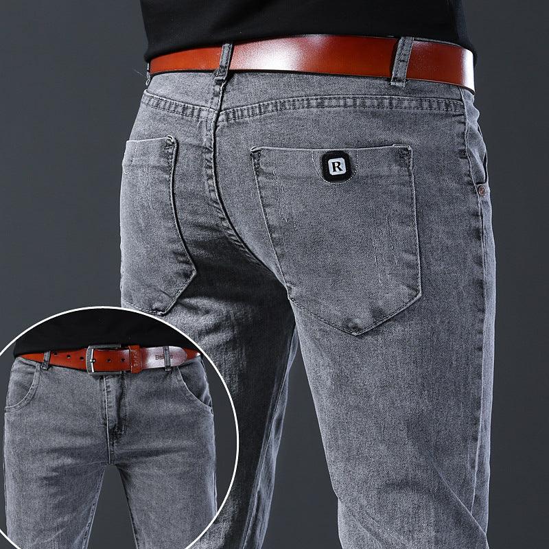 Spring And Autumn Slim Fit Skinny Stretch Fashion Trendy Handsome Casual Boy Jeans - AL MONI EXPRESS