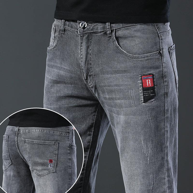 Spring And Autumn Slim Fit Skinny Stretch Fashion Trendy Handsome Casual Boy Jeans - AL MONI EXPRESS