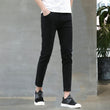 Spring And Summer Thin White Jeans Men Men'S Holes Casual Stretch Slim Fit Pants Men - Almoni Express