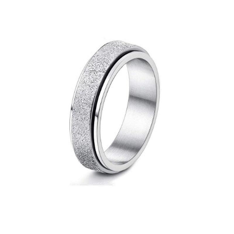 Stainless Steel Rotatable Spinner Ring Moon Stars Relieve Anxiety Rings - AL MONI EXPRESS