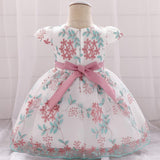 summer children's clothing new baby birthday party wedding dress skirt girls fluffy dress - Almoni Express