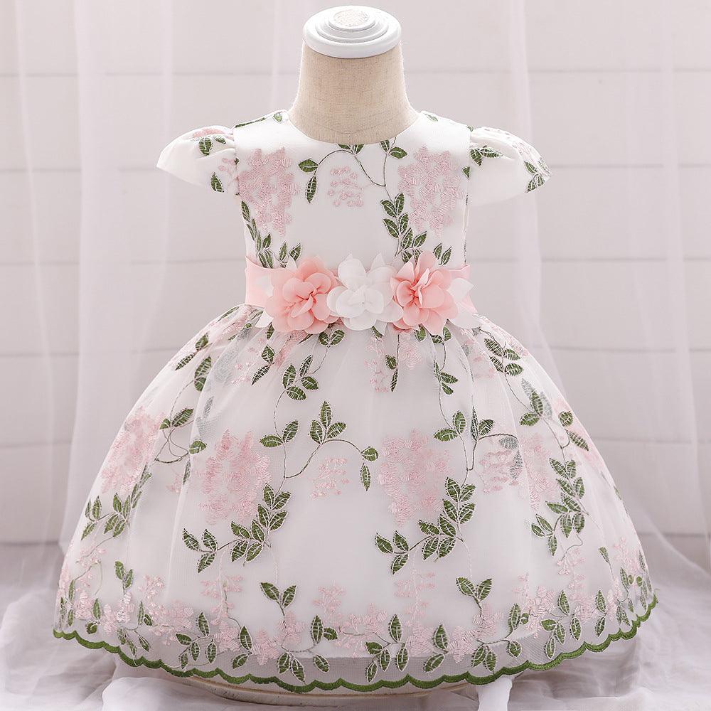 summer children's clothing new baby birthday party wedding dress skirt girls fluffy dress - Almoni Express