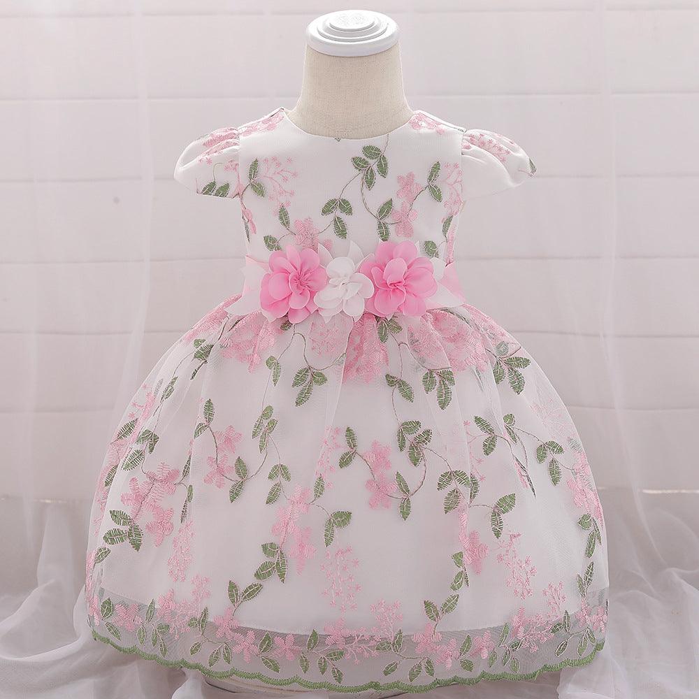 summer children's clothing new baby birthday party wedding dress skirt girls fluffy dress - Almoni Express