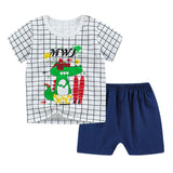 Summer Infant Newborn Baby Boy Clothes Children Clothing Set for Girls Kids T-Shirt Shorts 2PCS Outfits Cotton Casual Clothes - Almoni Express