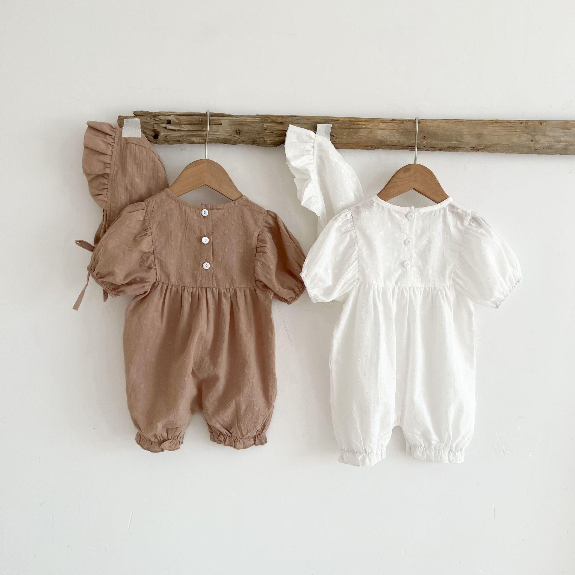 Summer Short-sleeved Baby Children's Jumpsuit Simple Romper - Almoni Express