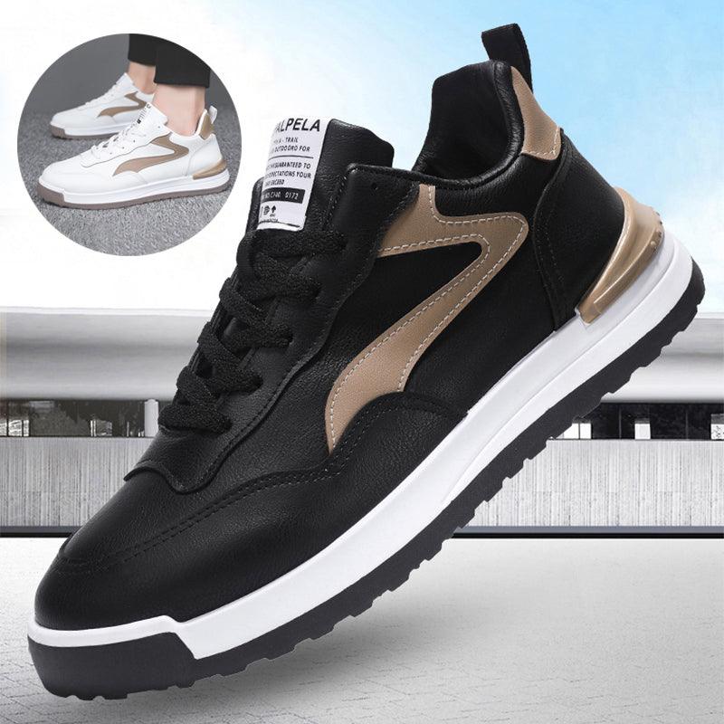 Trendy Lace-up Sneakers Casual Shoes Men's Fashion Versatile Round-toe Flat-soled Outdoor Casual Walking Running Shoes Students - AL MONI EXPRESS