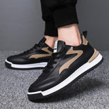 Trendy Lace-up Sneakers Casual Shoes Men's Fashion Versatile Round-toe Flat-soled Outdoor Casual Walking Running Shoes Students - AL MONI EXPRESS