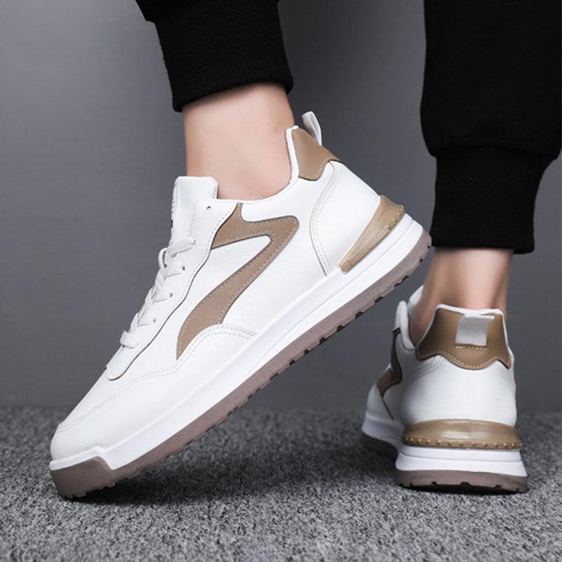 Trendy Lace-up Sneakers Casual Shoes Men's Fashion Versatile Round-toe Flat-soled Outdoor Casual Walking Running Shoes Students - AL MONI EXPRESS